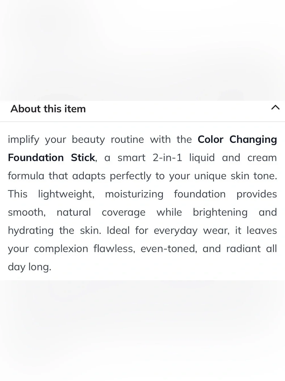 Color Changing Foundation Stick 2-in-1 Moisturizing Brightening Makeup - Natural